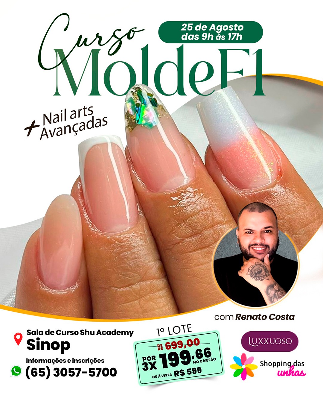 Curso Molde F1 + Nail arts Avançadas